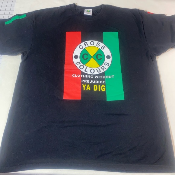 Cross Colours Black Graphic T-Shirt X-large - Picture 1 of 8